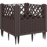 Maison Chic Cvetlično korito - Cvetlični Lonec z zatiči rjavo 43,5x43,5x43,5 cm PP, (21789026) Cene