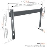 Vogels fiksni stenski nosilec 40 do 100 TVM 5605 | Shoptok.si