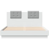  Okvir kreveta s uzglavljem i LED svjetlima bijeli 150 x 200 cm | Eponuda.com