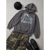 Sinsay Loose dukserica s kapuljačom i printom | shoptok.hr