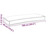 vidaXL vanjski jastuk Antracit Poliester 100 cm x 40 cm x 8 cm | shoptok.hr