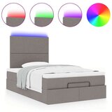 vidaXL Otomanski posteljni okvir z vzmetnico taupe 120x200 cm blago | Shoptok.si