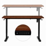  Električni radni stol 120x60 cm, podesiva visina 72-118 cm, tamni hrast ModernHome Slike