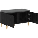  Klupa za hodnik s jastukom s vratima Crni Hrast 80 x 38 x 46 cm | shoptok.hr