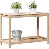  Miza za sajenje s polico 108x50x75 cm trdna borovina | Shoptok.si