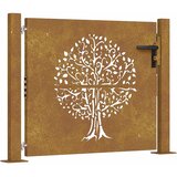  Vrtna vrata 100x75 cm Corten čelik Dizajn stabla | shoptok.hr