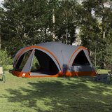  Obiteljski šator s krovom Siva i narančasta 460 x 430 x 214 cm | shoptok.hr