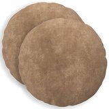  Jastuk s jastukom HEERLEN 2 kom. Sivosmeđa Mikrofibra Flis - Sivosmeđa Ø 60 cm 2 | shoptok.hr