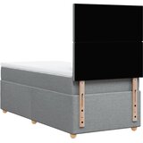  Krevet s oprugama i madracem svjetlosivi 100x200 cm od tkanine | shoptok.hr