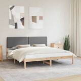  Krevetni okvir s tapiciranim uzglavljem Tamno siva 180 x 200 cm | shoptok.hr