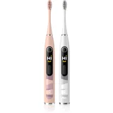 X10 Set sonična električna zobna ščetka DUO paket Pink & Silver