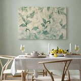  Slika - Watercolor Botanical Motif Delicate Green-Beige Leaves 90x60 Standard | shoptok.hr