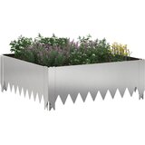  Ograda oko Travnjaka 4 kom. 60 x 60 x 20 cm Čelik Srebrna | shoptok.hr