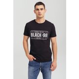 Legendww crna muška pamučna majica sa retro printom black-96 Cene