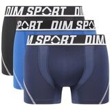 DIM SPORT MICROFIBRE BOXER 3x - Men's sports boxer briefs 3 pcs - black - blue Cijene