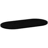 vidaXL Mizna plošča temno rjava 80x40x2 cm trdna hrastovina ovalna | Shoptok.si