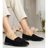 D/CEO UR/CEO Black classic women's moccasins in eco-suede Laiza | Shoptok.si