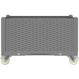  Vrtna sadilica s kotačima siva 80x50x54 cm PP | shoptok.hr