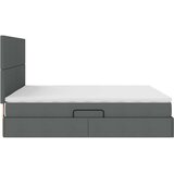  Krevet s od storage Tamno siva 160 x 200 cm Lažna koža | shoptok.hr