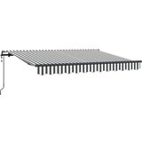  Skrovita tenda Antracit 250 x 200 cm tkanina - Antracit i bijela (antracitni okvir) 2 5 x 2 m Električna | shoptok.hr