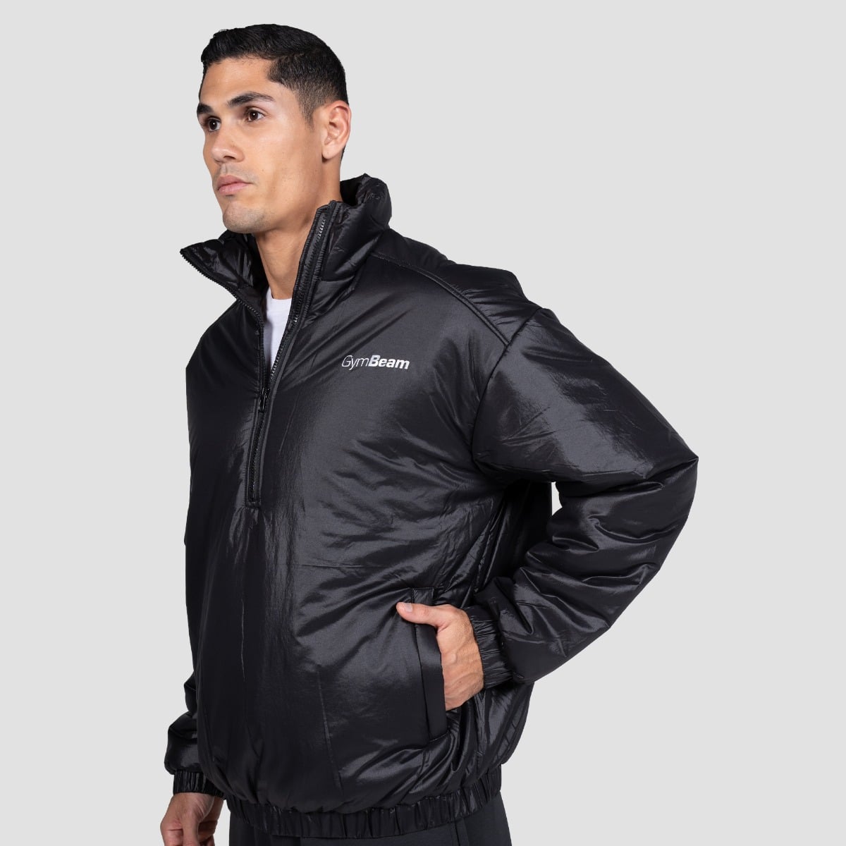 GymBeam Muška jakna Prime 1/2 Zip Black XL | Eponuda.com