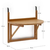 Kave Home Obesna balkonska miza iz masivne akacije 50x70 cm Amarilis – | Shoptok.si