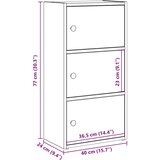 vidaXL Regal za knjige boja starog drva 40x24x77 cm konstruirano drvo | shoptok.hr