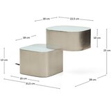 Kave Home Siva kovinska namizna svetilka (višina 23 cm) Tandan – | Shoptok.si