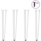 vidaXL Noge za mizo za lase 4 kosi bela 72 cm trdno jeklo | Shoptok.si