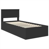  Okvir za krevet Crna 90 x 190 cm Konstruirano drvo - Crna 90 x 190 cm | shoptok.hr