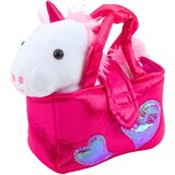 Plišana igračka jednorog u torbi 25cm - bijelo/rozi | Shoptok.si
