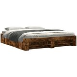 Furnova Posteljni okvir brez vzmetnice hrast 180x200 cm inženirski les, (21939909) | Shoptok.si
