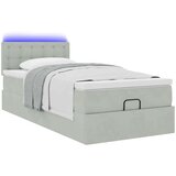 vidaXL okvir kreveta s madraca svijetlosivi 90x200cm baršunasti | shoptok.hr