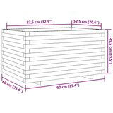 vidaXL Vrtna sadilica bijela 90x60x49,5 cm od masivne borovine | shoptok.hr