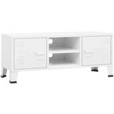 vidaXL industrijska TV omarica bela 105x35x42 cm kovina | Shoptok.si