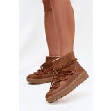 Boto Women's Snow Boots with Lacing Camel Rebekah | Shoptok.si