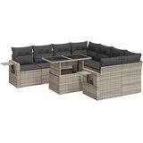  9-dijelni set vrtnih sofa od poliratana s jastucima svjetlosivi | shoptok.hr