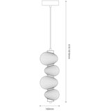  LED luster na sajli BOLLA LED/17W/230V pr. 16 cm sjajni hrom/dimljeno-siva | Eponuda.com