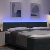  LED glava kreveta s LED trakama Sivi 200 cm Baršun | shoptok.hr