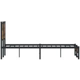 Metalni okvir kreveta s uzglavljem boja hrasta 120 x 190 cm | shoptok.hr