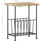  Stalak za časopise 40 x 30 x 50 cm masivno drvo manga i čelik | Eponuda.com