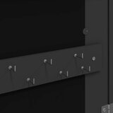  Zidni ormarić za nakit s LED svjetlima crni | shoptok.hr