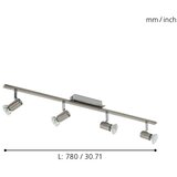 Eglo 90917 - Plafonsko svetlo ROTTELO 4xGU10/LED/3W | Eponuda.com