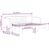  Izvlečna dnevna postelja temno siva 80x200 cm žamet | Shoptok.si