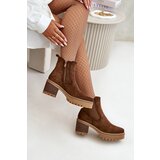 Boto Women's Insulated Heeled Boots Eco Suede Brown Irissinae | ePonuda.com