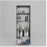 Hanah home Polica za knjige Lucas 1600-111, 64x182x25 cm, Siva | Eponuda.ba