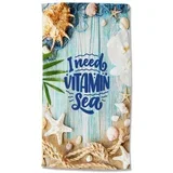 Ručnik za plažu od samta 100x180 cm Vitamin Sea –
