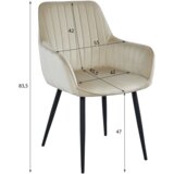 SOLDEN stolica - bež baršun / crne noge x 1 | shoptok.hr