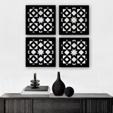Wallity set ogledala SYH15088400391, crni Cene