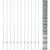 vidaXL Ograda od cijevi 22 kom U-kanal 150 cm Galvanizirani čelik | shoptok.hr